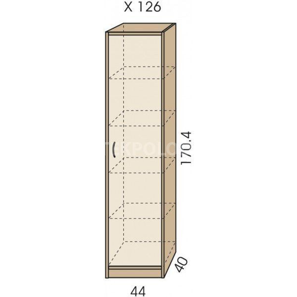 Policová skříň JIM 5 X 126