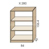 Policový regál JIM 5 X 280