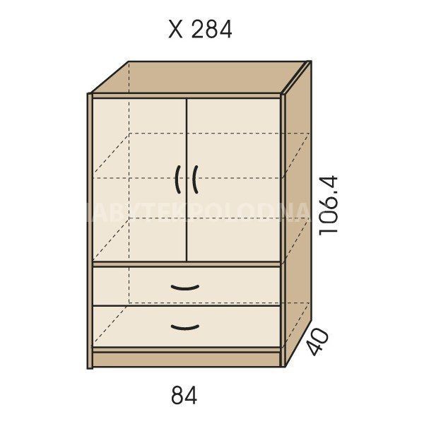 Kombinovaná skříňka JIM 5 X 284