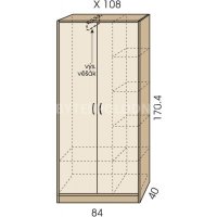Šatní skříň JIM 5 X 108