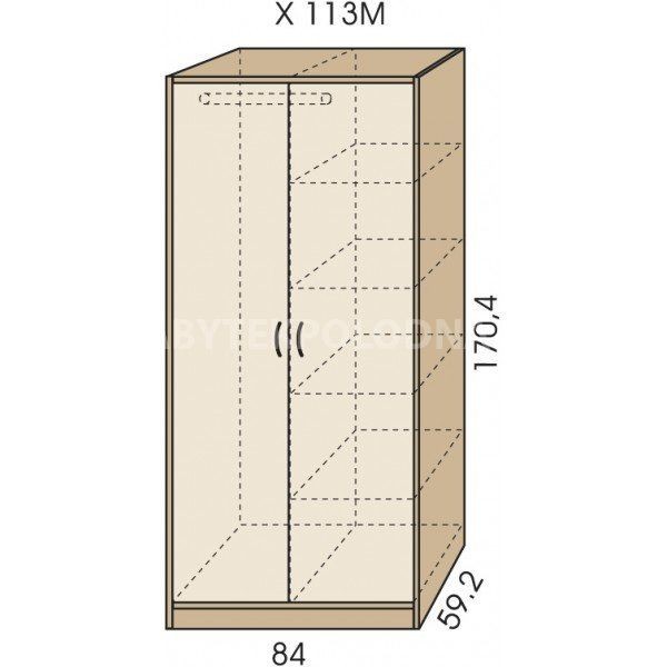 Šatní skříň JIM 5 X 113M