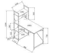 PC stolek NARVIK B-1 černý