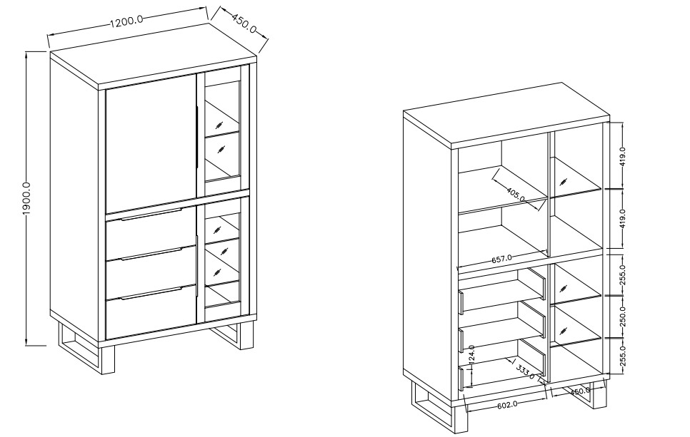 Obývací sestava HALLE II Dub Wotan