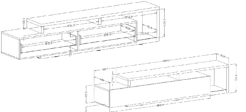 Obývací sestava BOTA Antracit - Dub Ribbec