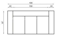 Kožená pohovka IRIS 3