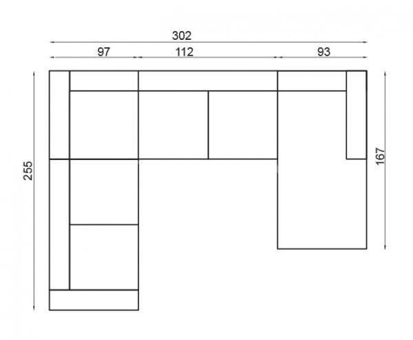 Kožená sedací souprava VENNTO do U 3