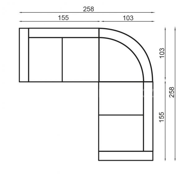 Kožená sedací souprava KADIZ 3