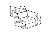 Kožená sedací souprava KADIZ do U 2