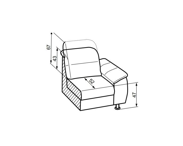 Kožená pohovka SCANDY 3
