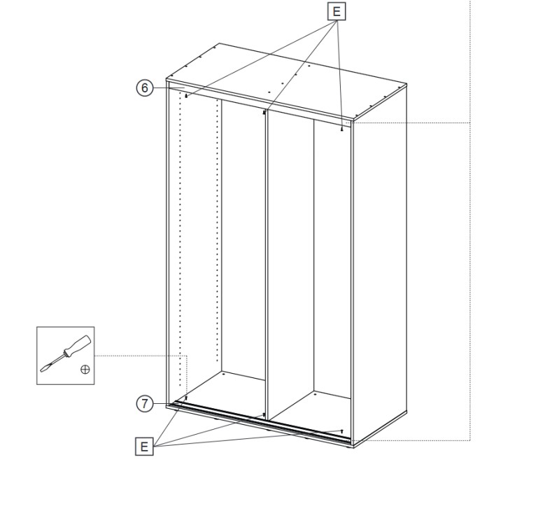 Šatní skříň REA TULSA 120/200