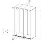 Šatní skříň REA TULSA 120/200