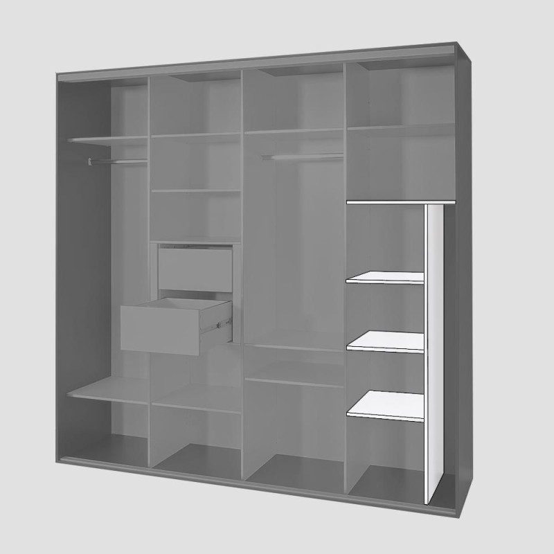 Šatní skříň REA TULSA 240/240