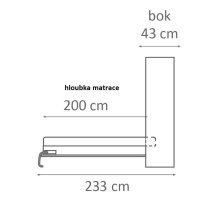 Skříň ke sklápěcí posteli VERTIKÁLNÍ - program