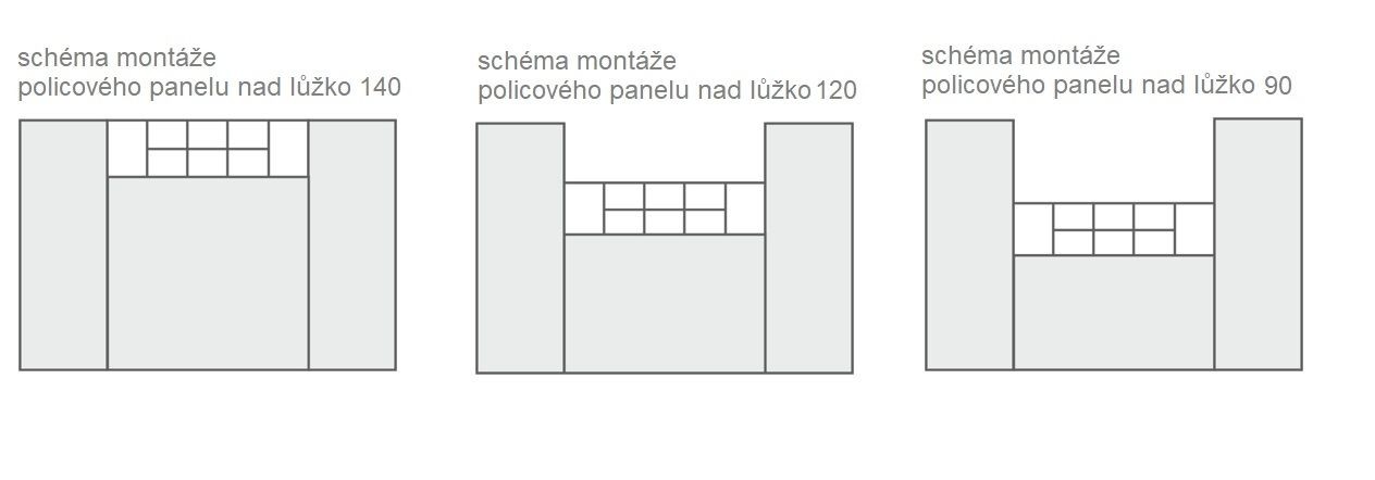 Skříň ke sklápěcí posteli HORIZONTÁLNÍ - program