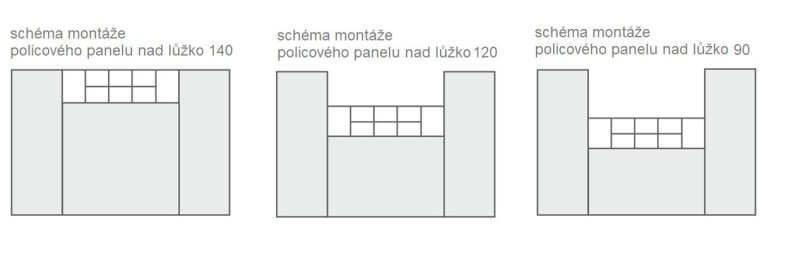 Skříň ke sklápěcí posteli HORIZONTÁLNÍ - program
