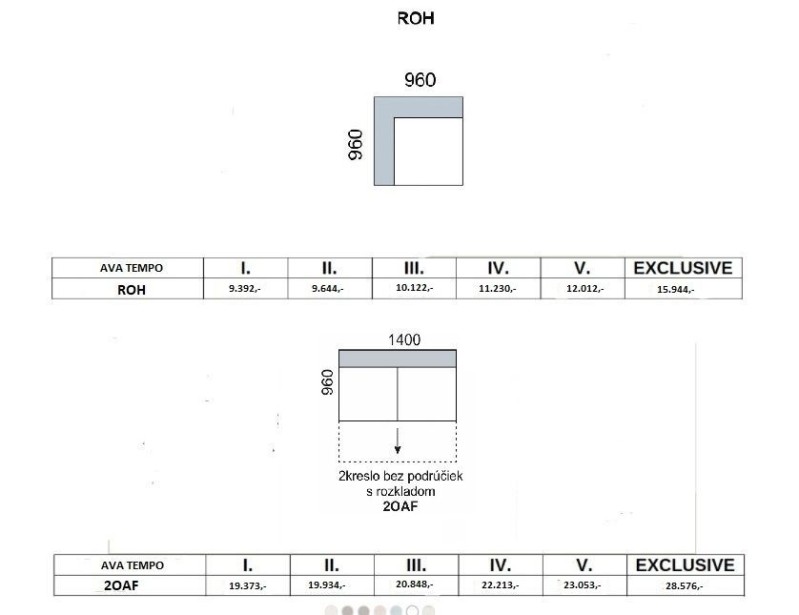 Sedací souprava AVA TEMPO PROGRAM