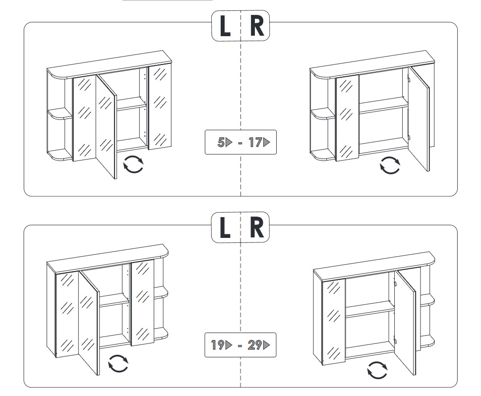 Koupelnová skříňka PLATINIUM 840 - závěsná zrcadlo 94