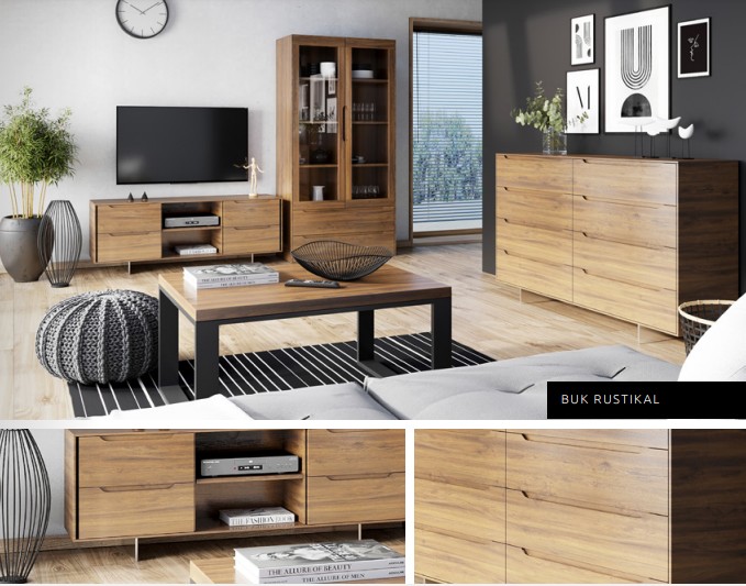 Televizní stolek z masivu RV301 dub