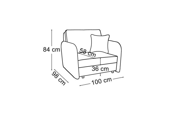 Rozkládací křeslo OZZI I