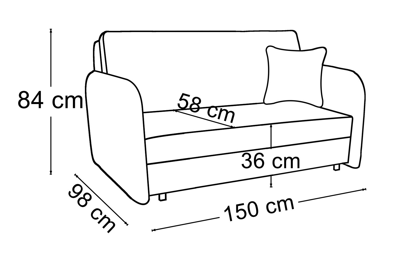 Rozkládací pohovka OZZI III