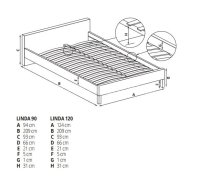 Stylová postel LINDA 120