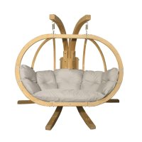 Závěsné dvojkřeslo z masivu