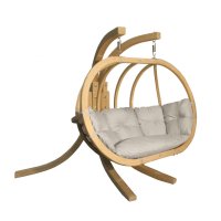 Závěsné dvojkřeslo z masivu