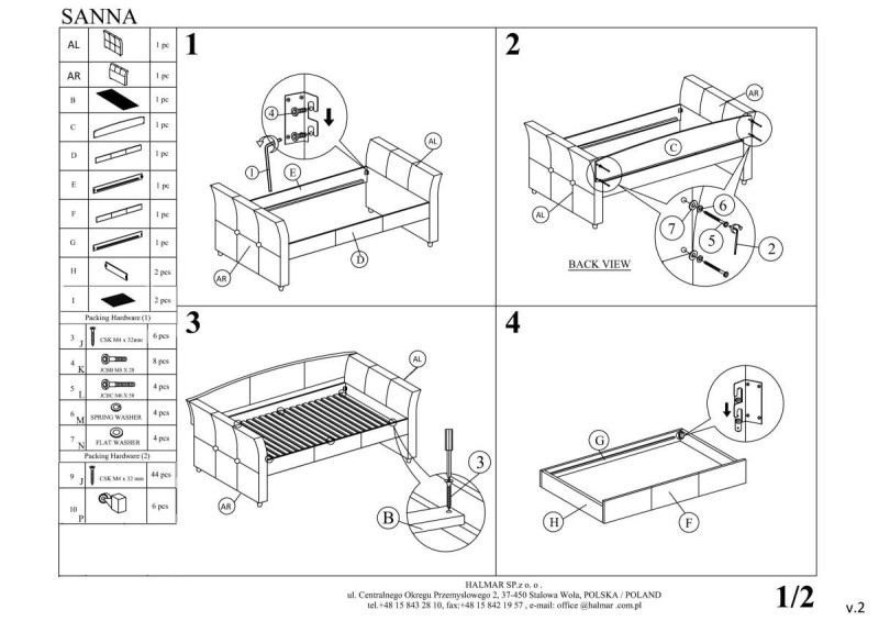 Stylová postel SANNA 90