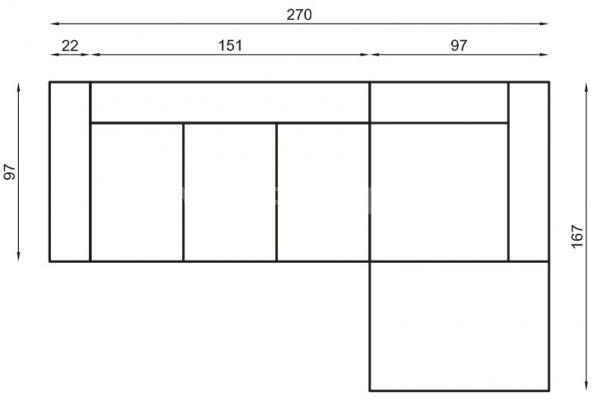 Rohová sedačka IRIS 2