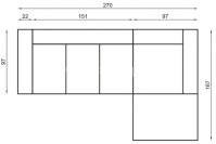 Rohová sedačka IRIS 2