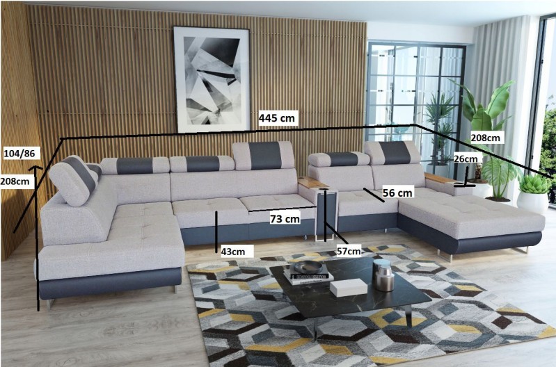 Sedací souprava SEVIL DUO do U