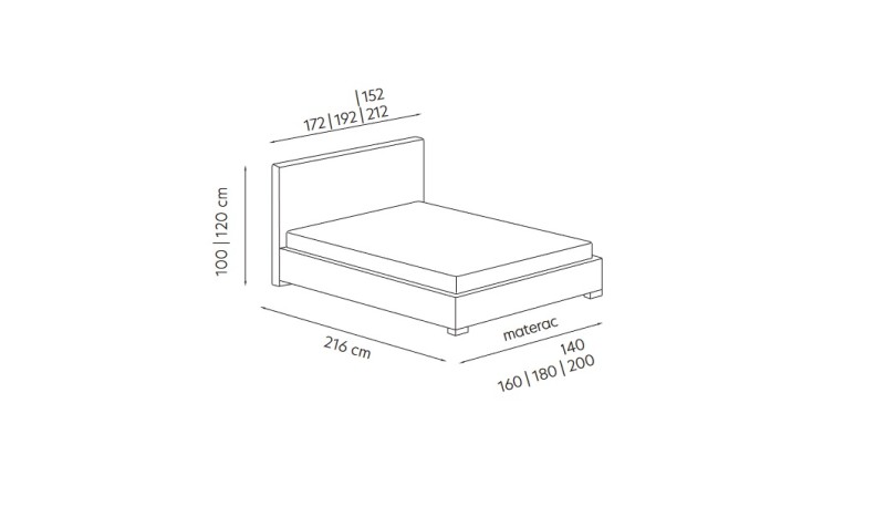 Manželská postel MINI-MAX 2101