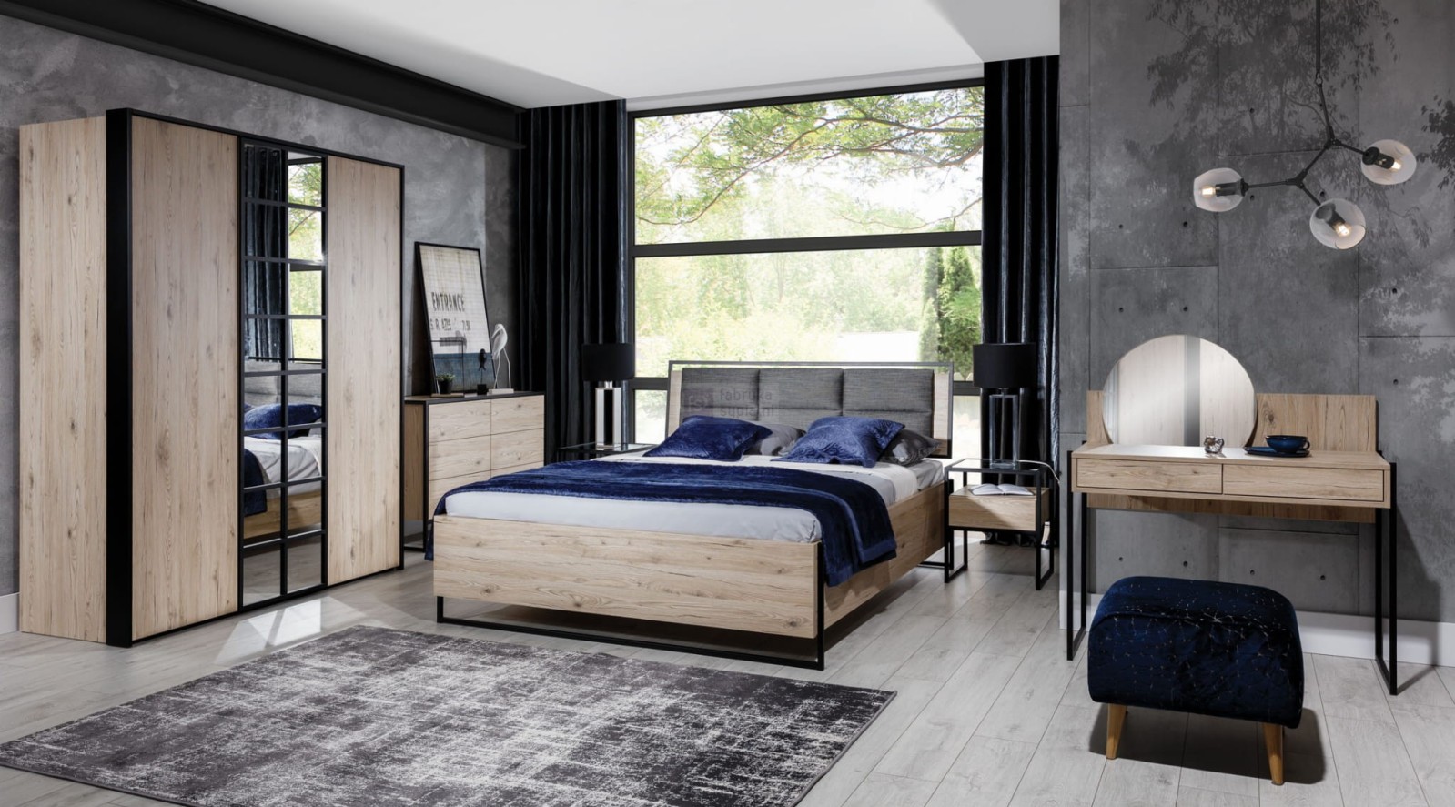 Šatní skříň GLAS LOOFT GLSZ 4D