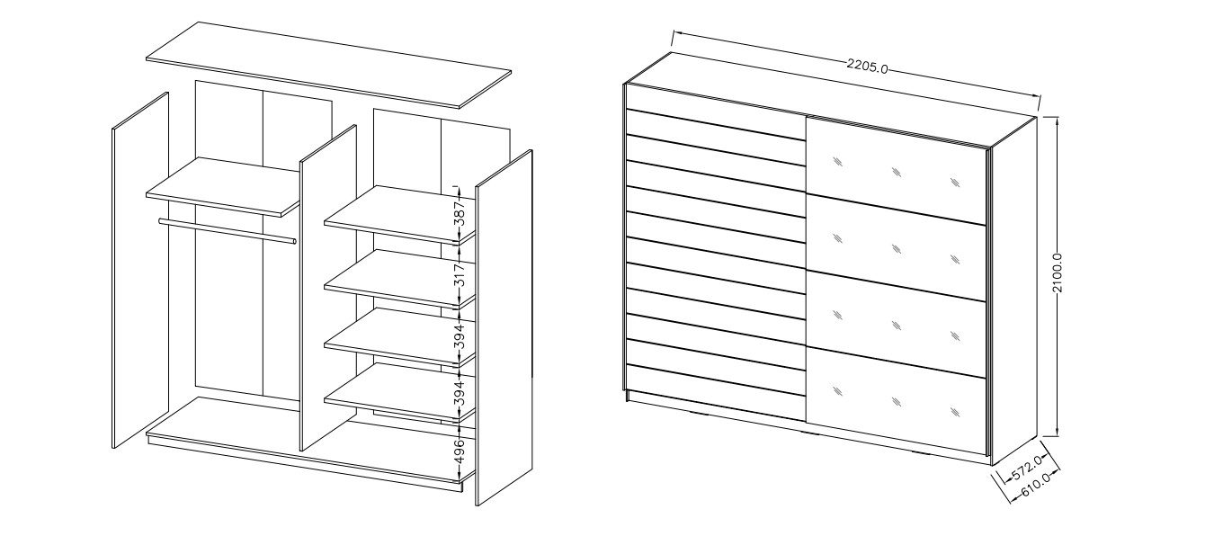 BETA ložnice Dub Monastery/ Dub Monastery - černá