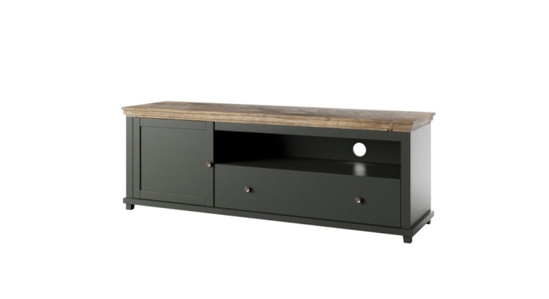 TV komoda EVORA Dub Lefkas - zelená