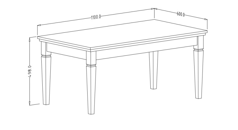 Konferenční stůl EVORA Dub Lefkas - zelená