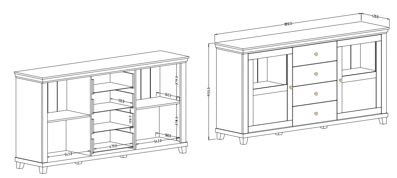 EVORA jídelní sestava Dub Lefkas - zelená