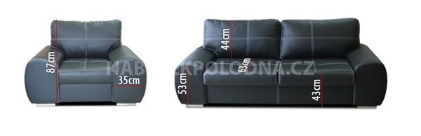 Kožená sedací souprava TOFI 3 + 2 + 1