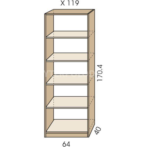 Policový regál JIM 5 X 119