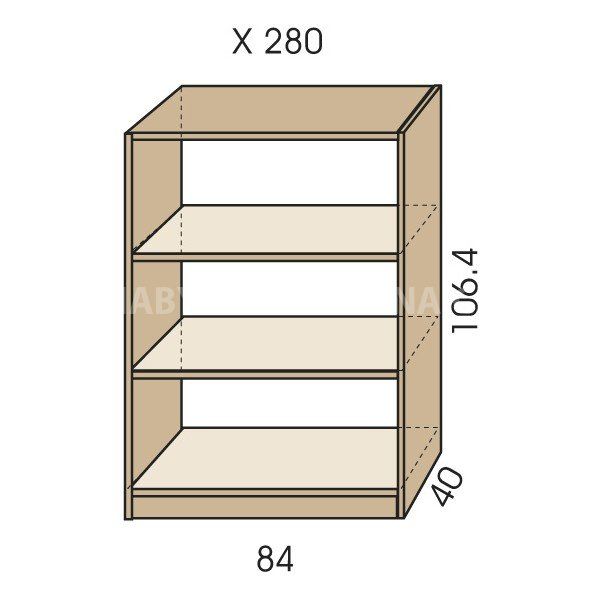 Policový regál JIM 5 X 280