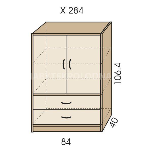 Kombinovaná skříňka JIM 5 X 284