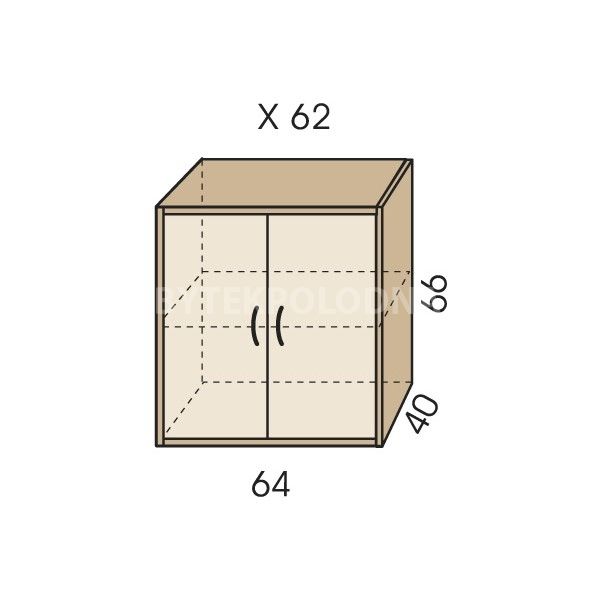 Nástavec na skříň JIM 5 X 62