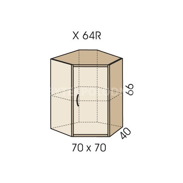 Rohový nástavec na skříň JIM 5 X 64R