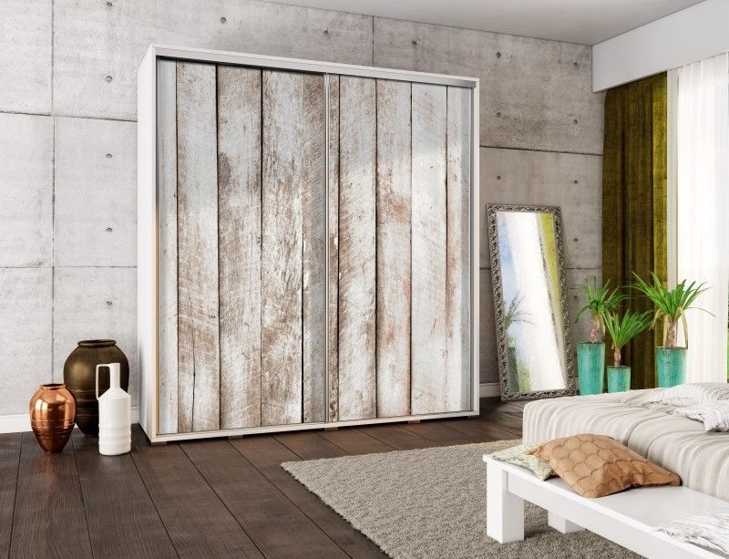 Šatní skříň PEM 205 Bílé dřevo