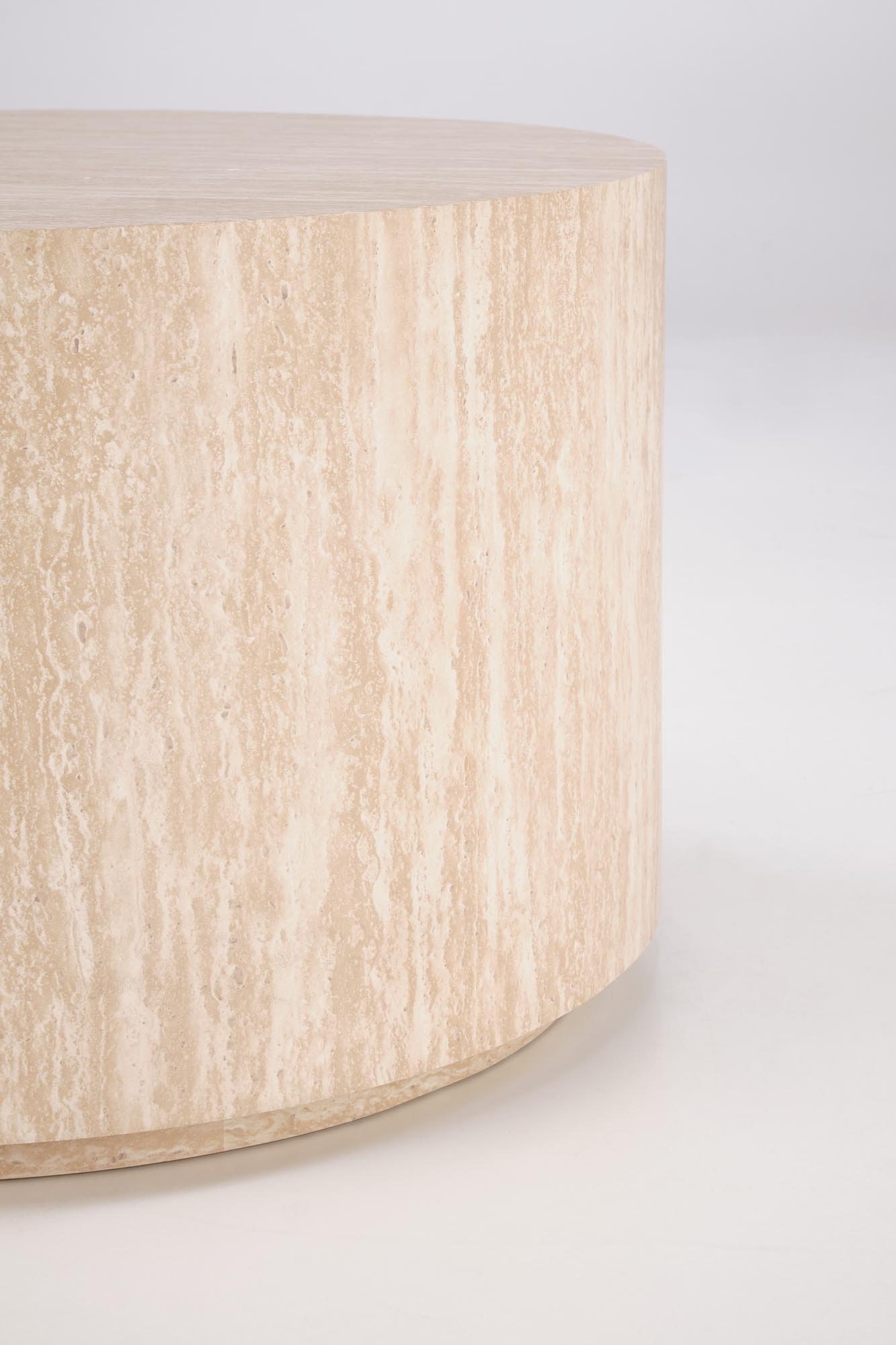 Konferenční stolek TRAVERTINO kulatý