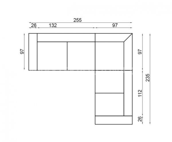 Sedací souprava VENNTO 2 - tm. šedá kůže - VÝSTAVNÍ KUS