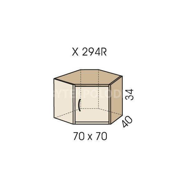 Rohový nástavec na skříň JIM 5 X 294R