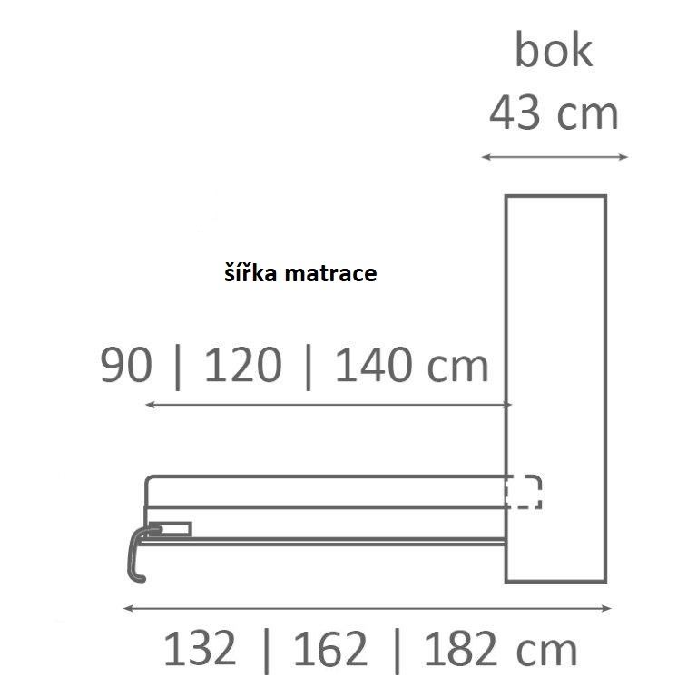 Skříň ke sklápěcí posteli HORIZONTÁLNÍ - program