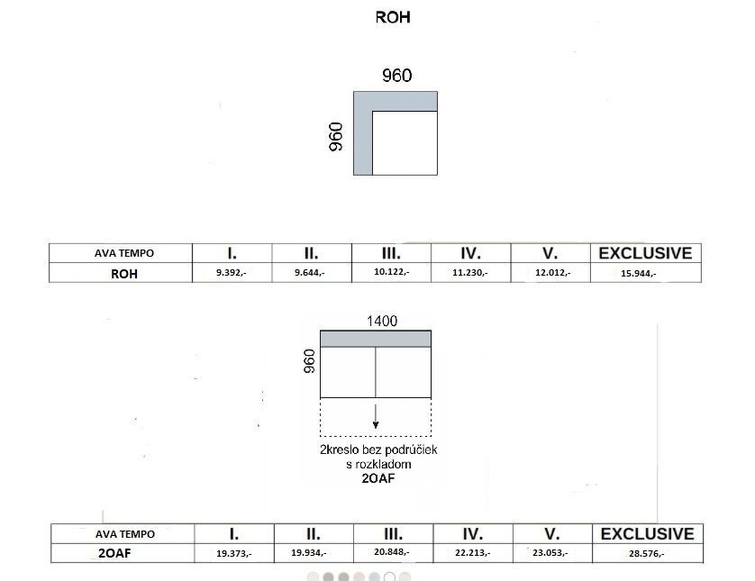 Sedací souprava AVA TEMPO PROGRAM