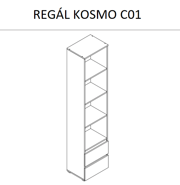 Regál KOSMO C01